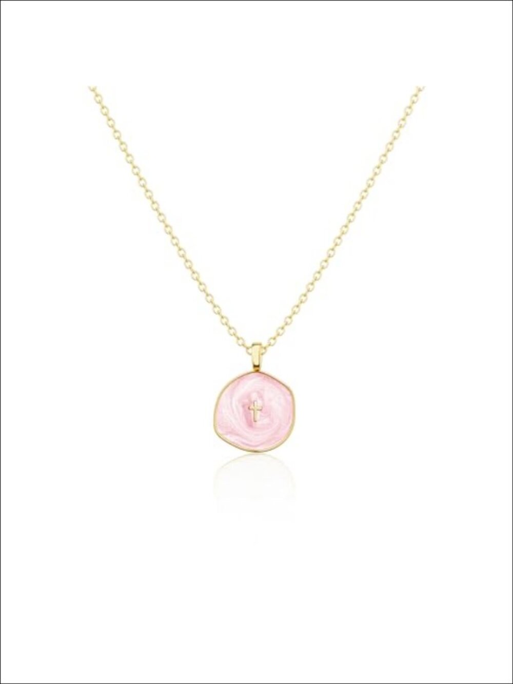 14k Gold Plated Cross Pendant Necklace Dainty Layering Jewelry Gift